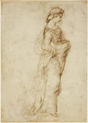 Figura femenina caminando hacia la derecha (recto)